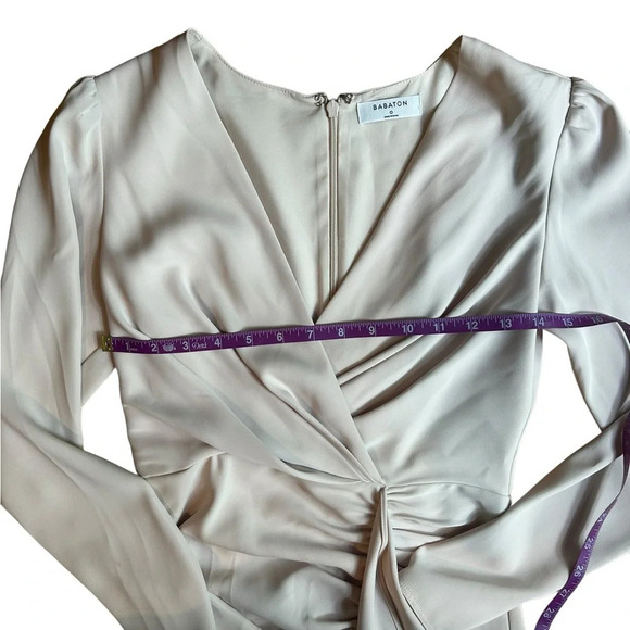 Aritzia Ten by Babaton Encore Ruched Dress in Light Pink Size 0 - Picture 7 of 13